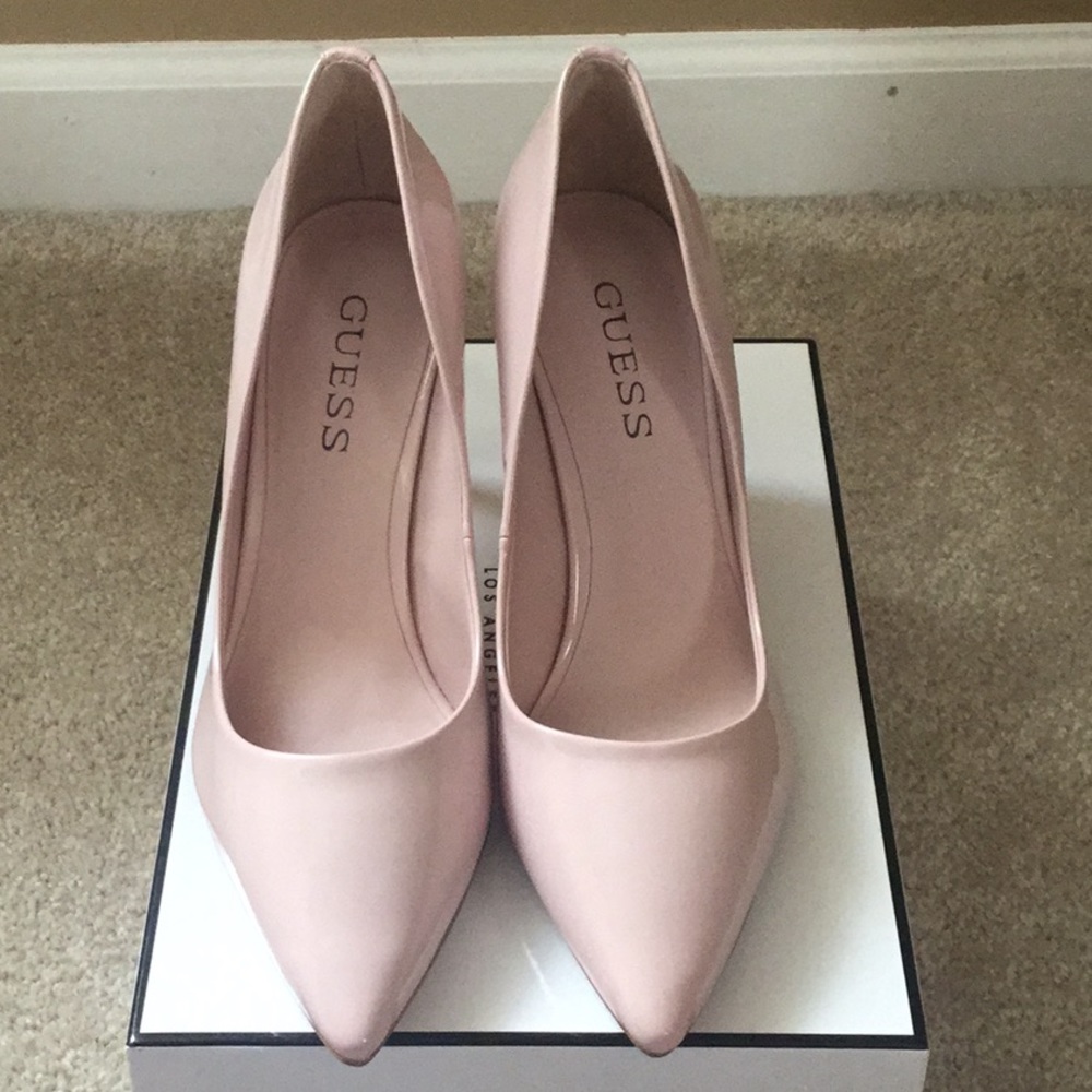 Women Guess Light Pink Stilettos Pumps Sz 8M